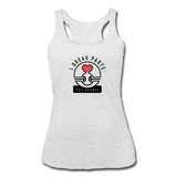 I Break Parts, Not Hearts - Women’s Racerback Tank - heather white